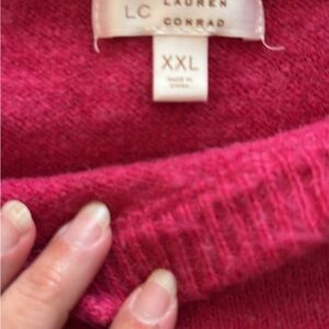 LC Lauren Conrad Women's Deep Pink Turtleneck Sweater